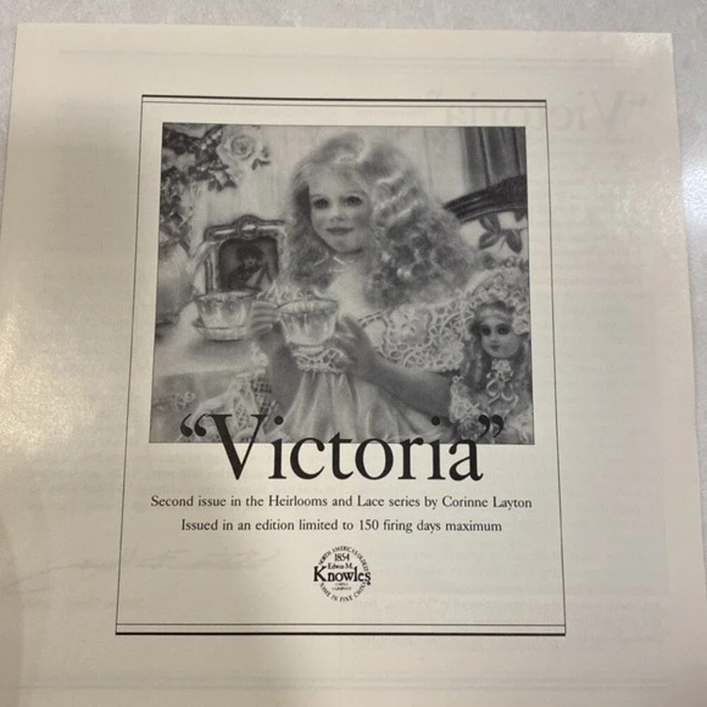 Heirlooms & Lace Victoria Collector’s #2 Plate in Series By Corinne Layton 4982A